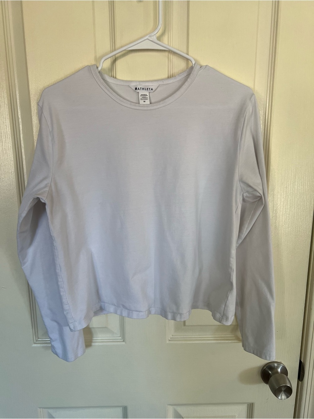Athleta White Long Sleeve Athletic Top Women’s Medium